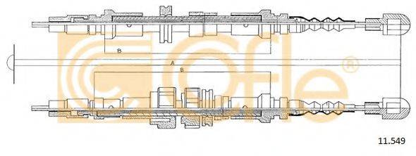 COFLE 11549 Трос, стоянкова гальмівна система