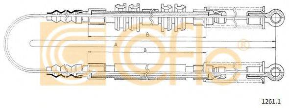 COFLE 12611 Трос, стоянкова гальмівна система