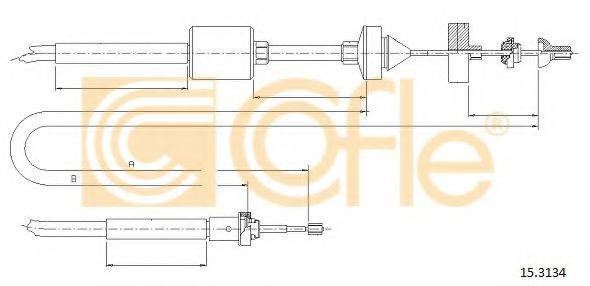 COFLE 153134 Трос, управління зчепленням