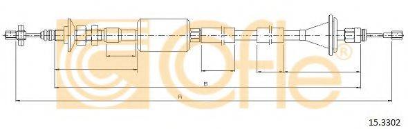 COFLE 153302 Трос, управління зчепленням