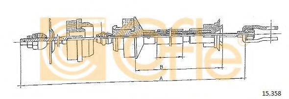 COFLE 15358 Трос, управління зчепленням