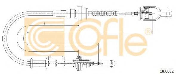 COFLE 180032 Трос, управління зчепленням