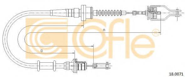 COFLE 180071 Трос, управління зчепленням