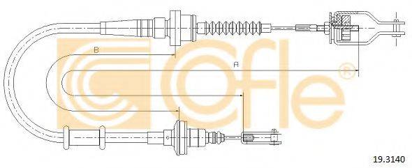 COFLE 193140 Трос, управління зчепленням