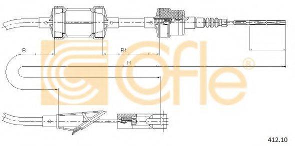 COFLE 41210 Трос, управління зчепленням