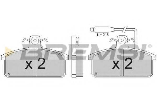 BREMSI BP22651 Комплект гальмівних колодок, дискове гальмо