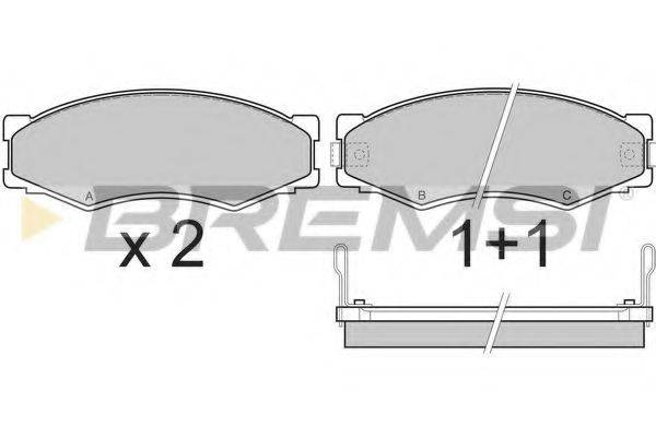 BREMSI BP2301 Комплект гальмівних колодок, дискове гальмо