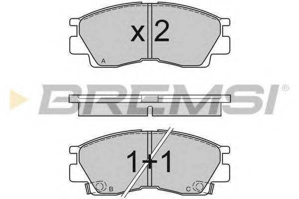 BREMSI BP2453 Комплект гальмівних колодок, дискове гальмо