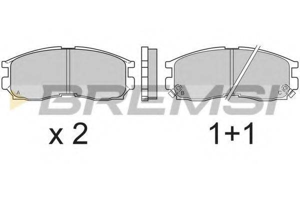 BREMSI BP2509 Комплект гальмівних колодок, дискове гальмо