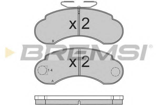 BREMSI BP2566 Комплект гальмівних колодок, дискове гальмо