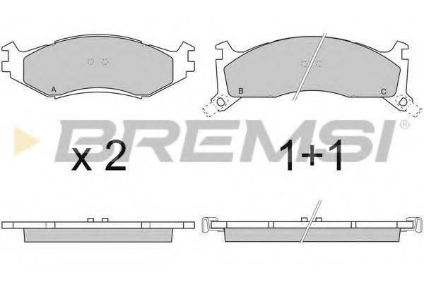 BREMSI BP2739 Комплект гальмівних колодок, дискове гальмо
