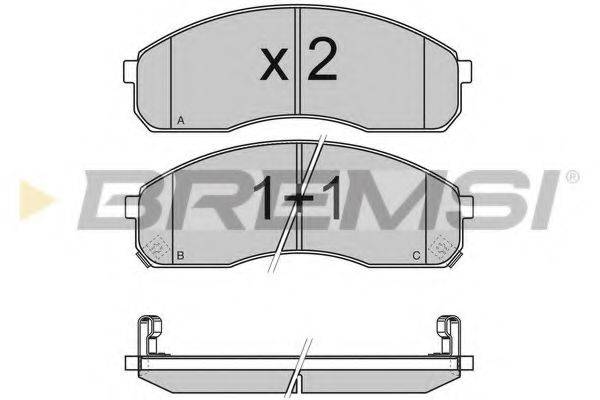 BREMSI BP2991 Комплект гальмівних колодок, дискове гальмо