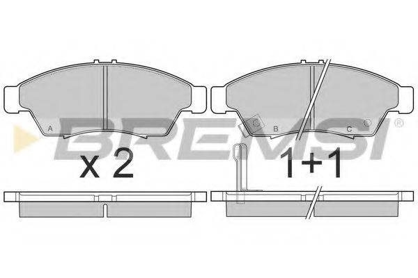 BREMSI BP3017 Комплект гальмівних колодок, дискове гальмо