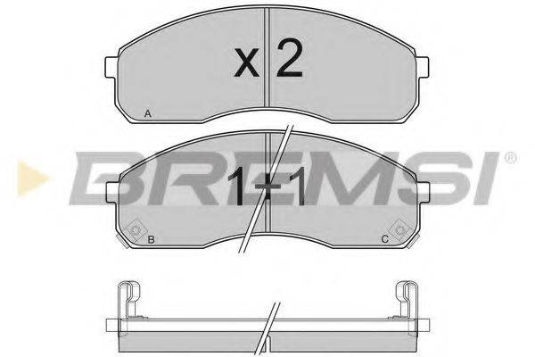 BREMSI BP3039 Комплект гальмівних колодок, дискове гальмо