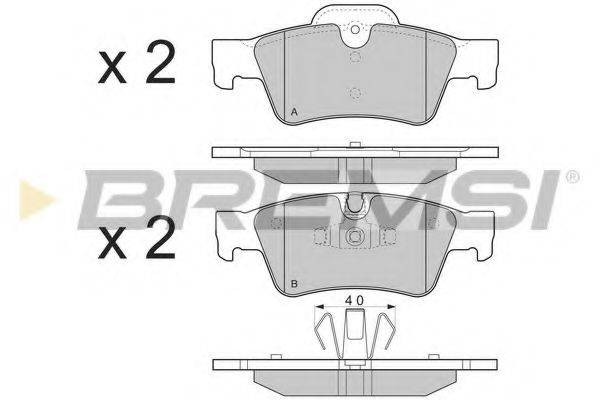 BREMSI BP3280 Комплект гальмівних колодок, дискове гальмо