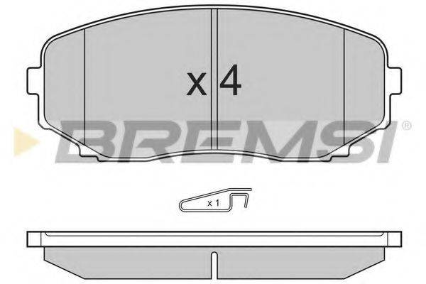 BREMSI BP3332 Комплект гальмівних колодок, дискове гальмо