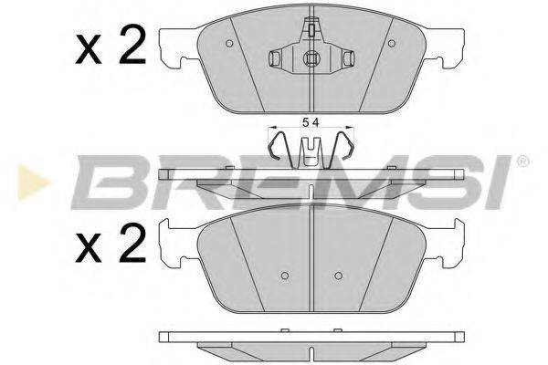 BREMSI BP3546 Комплект гальмівних колодок, дискове гальмо