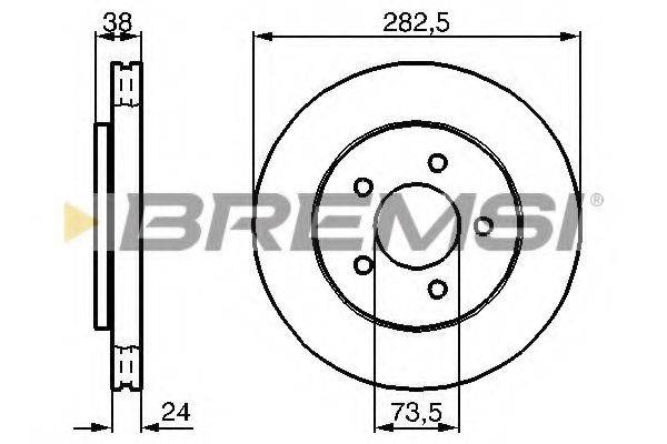 BREMSI DBB059V гальмівний диск