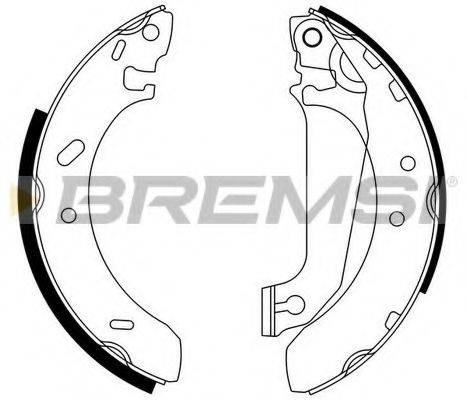 BREMSI GF0227 Комплект гальмівних колодок