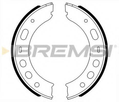 BREMSI GF0399A Комплект гальмівних колодок, стоянкова гальмівна система