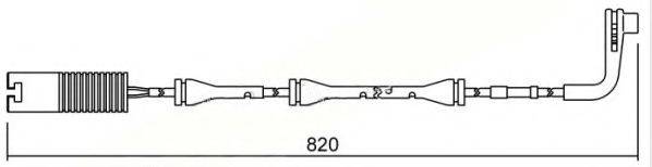 BREMSI WI0608 Сигналізатор, знос гальмівних колодок