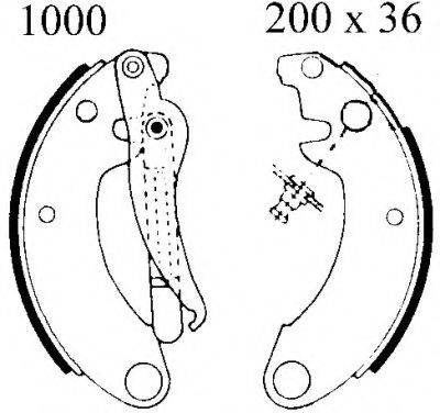 BSF 01000 Комплект гальмівних колодок