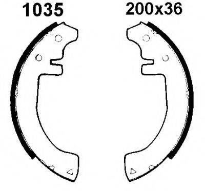 BSF 01035 Комплект гальмівних колодок