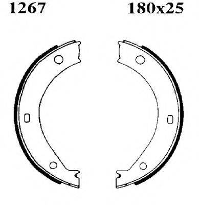 BSF 01267 Комплект гальмівних колодок, стоянкова гальмівна система