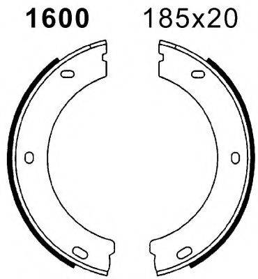 BSF 01600 Комплект гальмівних колодок, стоянкова гальмівна система