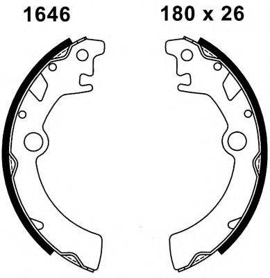 BSF 01646 Комплект гальмівних колодок
