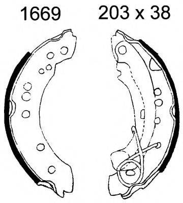 BSF 01669 Комплект гальмівних колодок