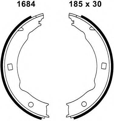 BSF 01684 Комплект гальмівних колодок, стоянкова гальмівна система