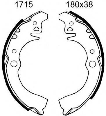 BSF 01715 Комплект гальмівних колодок