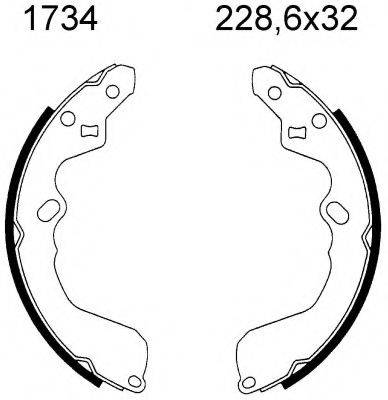 BSF 01734 Комплект гальмівних колодок