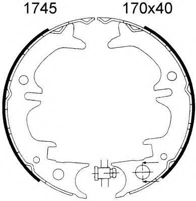 BSF 01745 Комплект гальмівних колодок, стоянкова гальмівна система
