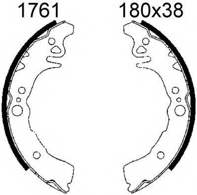 BSF 01761 Комплект гальмівних колодок
