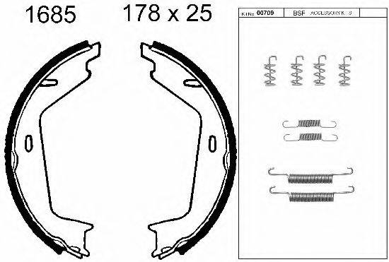 BSF 01685K Комплект гальмівних колодок, стоянкова гальмівна система
