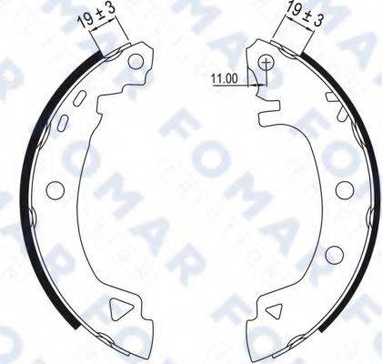 FOMAR FRICTION FO0425 Комплект гальмівних колодок