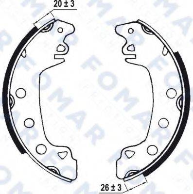 FOMAR FRICTION FO0426 Комплект гальмівних колодок