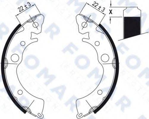 FOMAR FRICTION FO0435 Комплект гальмівних колодок