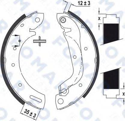 FOMAR FRICTION FO9036 Комплект гальмівних колодок