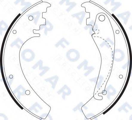 FOMAR FRICTION FO9095 Комплект гальмівних черевиків, барабанні гальма