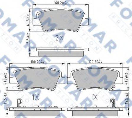 FOMAR FRICTION FO207983 Комплект гальмівних колодок, дискове гальмо