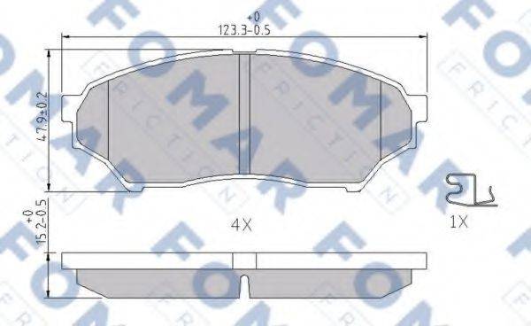 FOMAR FRICTION FO340181 Комплект гальмівних колодок, дискове гальмо