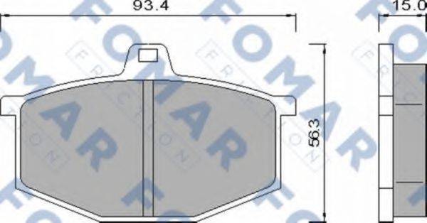 FOMAR FRICTION FO424781 Комплект гальмівних колодок, дискове гальмо