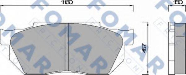 FOMAR FRICTION FO438581 Комплект гальмівних колодок, дискове гальмо