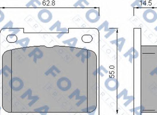 FOMAR FRICTION FO461585 Комплект гальмівних колодок, дискове гальмо