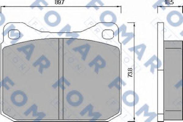 FOMAR FRICTION FO467883 Комплект гальмівних колодок, дискове гальмо