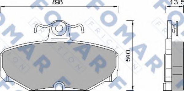 FOMAR FRICTION FO468981 Комплект гальмівних колодок, дискове гальмо