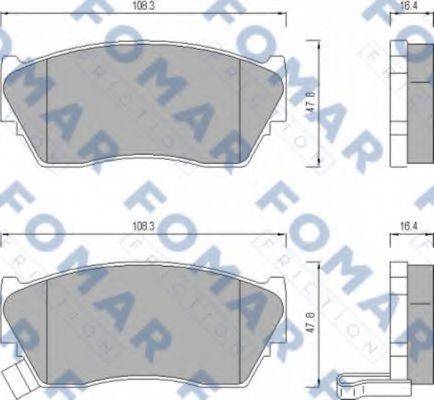 FOMAR FRICTION FO484081 Комплект гальмівних колодок, дискове гальмо